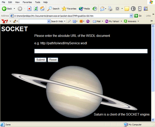 saturn interface to SOCKET engine