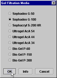 Sephadex Selected Dialog