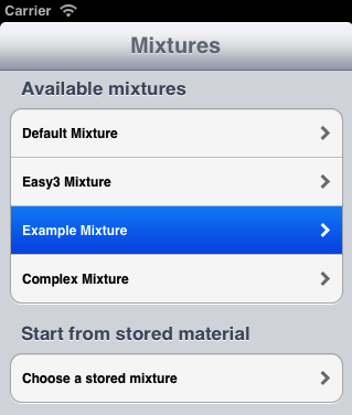Example Mixture Selection