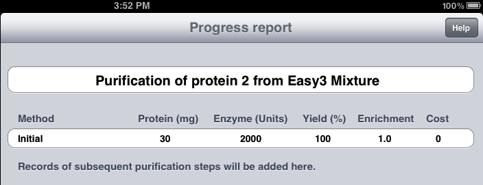 Progress report