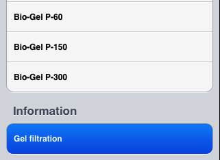 Gel Filtration Dialog
