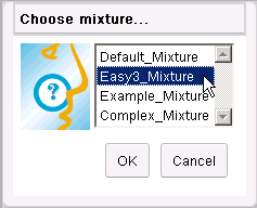 Select Mixture Dialog