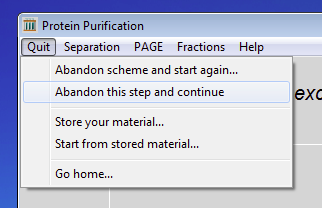 Abandon this step